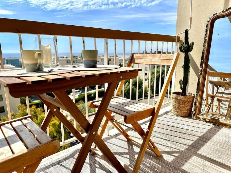 Joli 2 Pieces - Proche Aeroport - Terrasse Vue Апартаменты Ницца